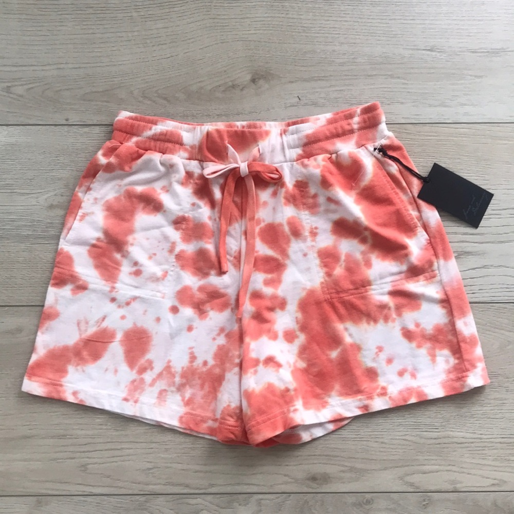 Jane delancey tie dye shorts sweats spot orange